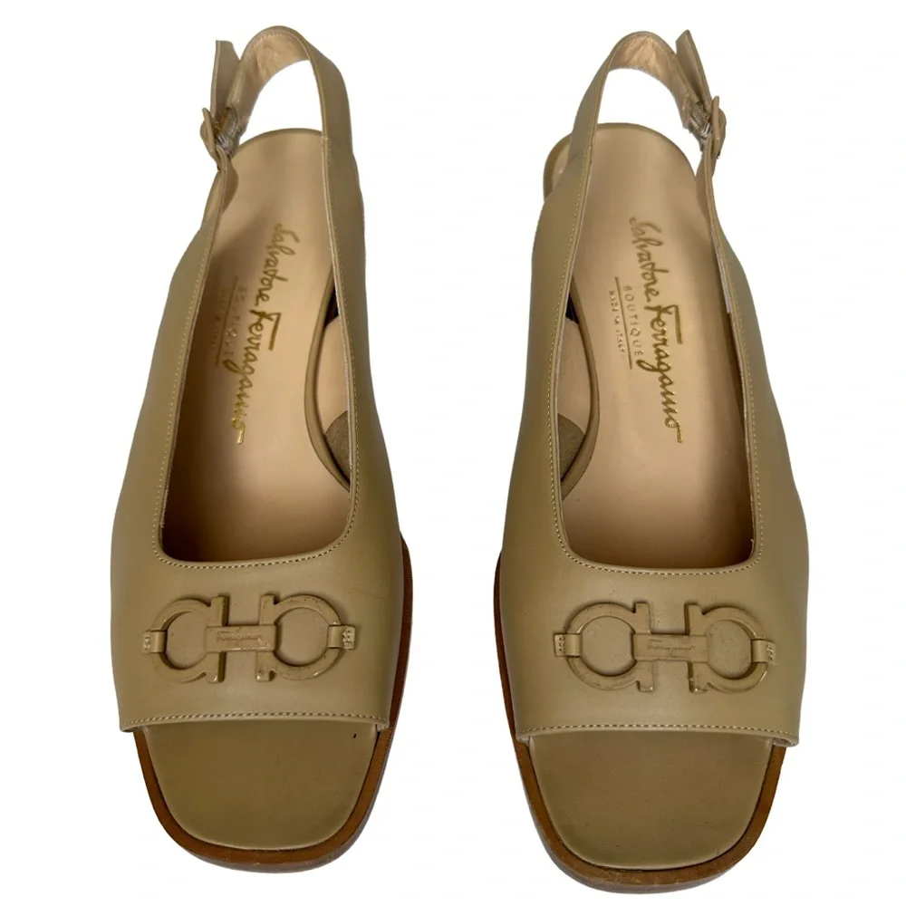 Salvatore Ferragamo Made in Italy Leather Women’s Sandals - Size: 8 1/2 B - Picture 1 of 16